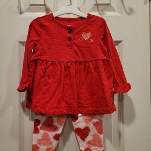 Girls Valentine's Day Outfit NWT Size 18 Months